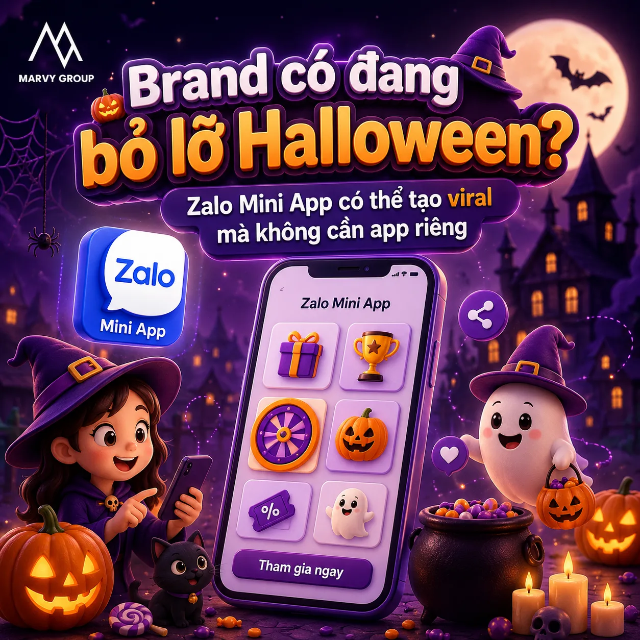Brand có đang bỏ lỡ Halloween? Zalo Mini App có thể tạo viral mà không cần app riêng. photo